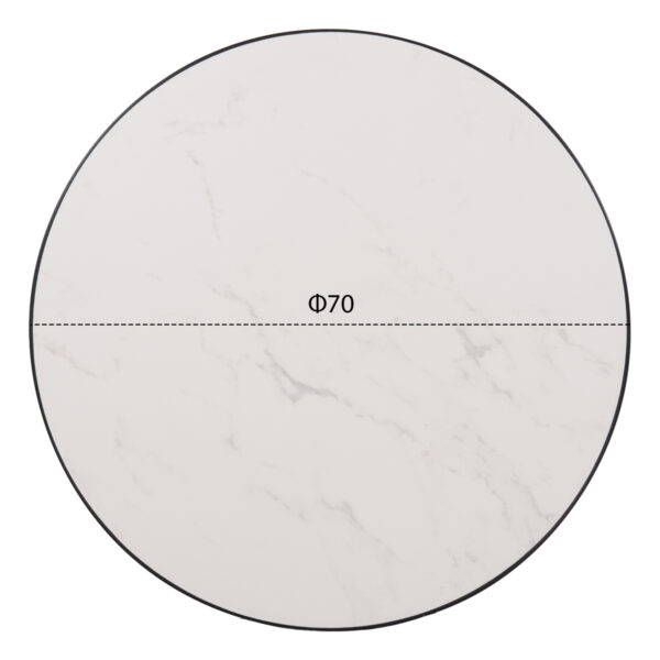 ΕΠΙΦΑΝΕΙΑ ΤΡΑΠΕΖΙΟΥ SINTERED STONE HM6653.02 ΜΕ ΠΛΑΙΣΙΟ ALU ΜΑΥΡΟ Φ70εκ. - Image 2