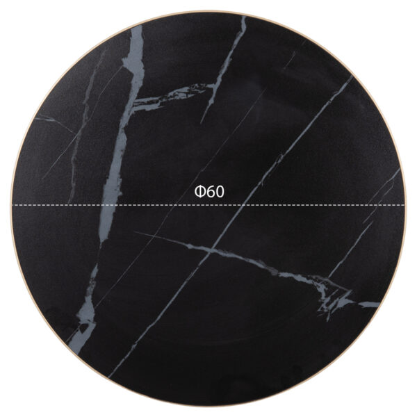 ΕΠΙΦΑΝΕΙΑ ΤΡΑΠΕΖΙΟΥ SINTERED STONE HM6652.13 ΜΕ ΠΛΑΙΣΙΟ ALU ΧΡΥΣΟ Φ60εκ. - Image 2