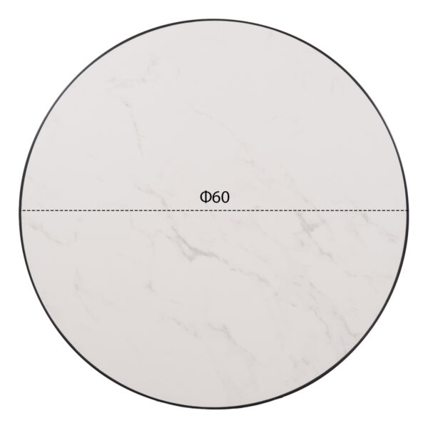 ΕΠΙΦΑΝΕΙΑ ΤΡΑΠΕΖΙΟΥ SINTERED STONE HM6652.02 ΜΕ ΠΛΑΙΣΙΟ ALU ΜΑΥΡΟ Φ60εκ. - Image 2