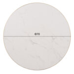 ΕΠΙΦΑΝΕΙΑ ΤΡΑΠΕΖΙΟΥ SINTERED STONE HM6653.12 ΜΕ ΠΛΑΙΣΙΟ ALU ΧΡΥΣΟ Φ70εκ. - Image 2