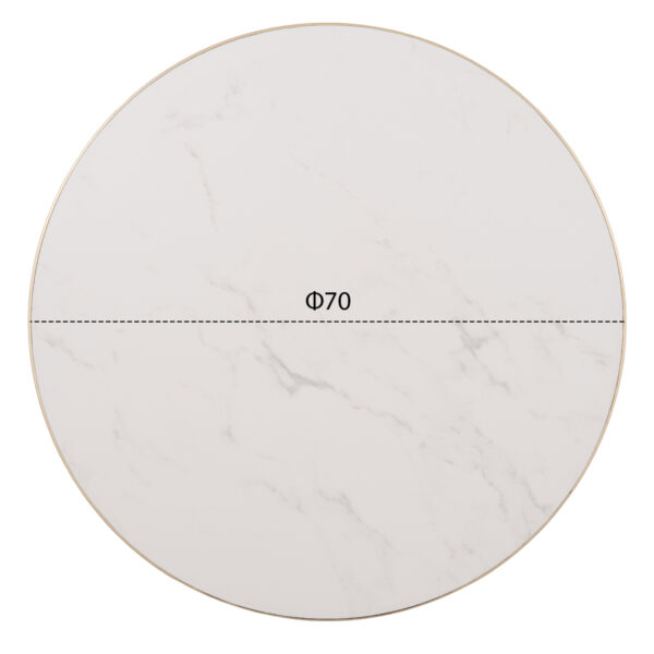 ΕΠΙΦΑΝΕΙΑ ΤΡΑΠΕΖΙΟΥ SINTERED STONE HM6653.12 ΜΕ ΠΛΑΙΣΙΟ ALU ΧΡΥΣΟ Φ70εκ. - Image 2