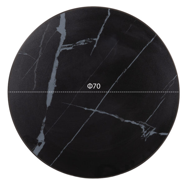 ΕΠΙΦΑΝΕΙΑ ΤΡΑΠΕΖΙΟΥ SINTERED STONE HM6653.03 ΜΕ ΠΛΑΙΣΙΟ ALU ΜΑΥΡΟ Φ70εκ. - Image 2