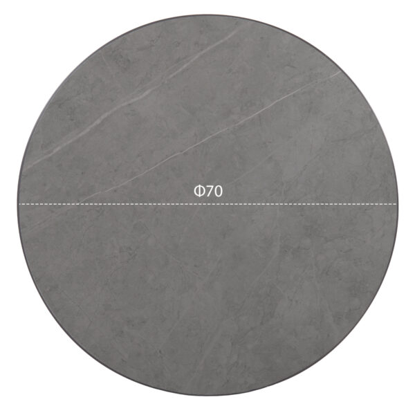 ΕΠΙΦΑΝΕΙΑ ΤΡΑΠΕΖΙΟΥ SINTERED STONE HM6653.05 ΜΕ ΠΛΑΙΣΙΟ ALU ΓΚΡΙ Φ70εκ. - Image 2