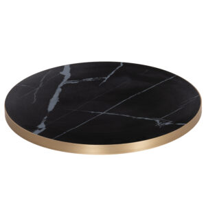 ΕΠΙΦΑΝΕΙΑ ΤΡΑΠΕΖΙΟΥ SINTERED STONE HM6653.13 ΜΕ ΠΛΑΙΣΙΟ ALU ΧΡΥΣΟ Φ70εκ.