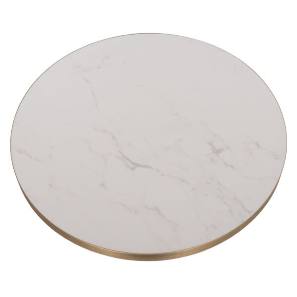 ΕΠΙΦΑΝΕΙΑ ΤΡΑΠΕΖΙΟΥ SINTERED STONE HM6652.12 ΜΕ ΠΛΑΙΣΙΟ ALU ΧΡΥΣΟ Φ60εκ. - Image 3