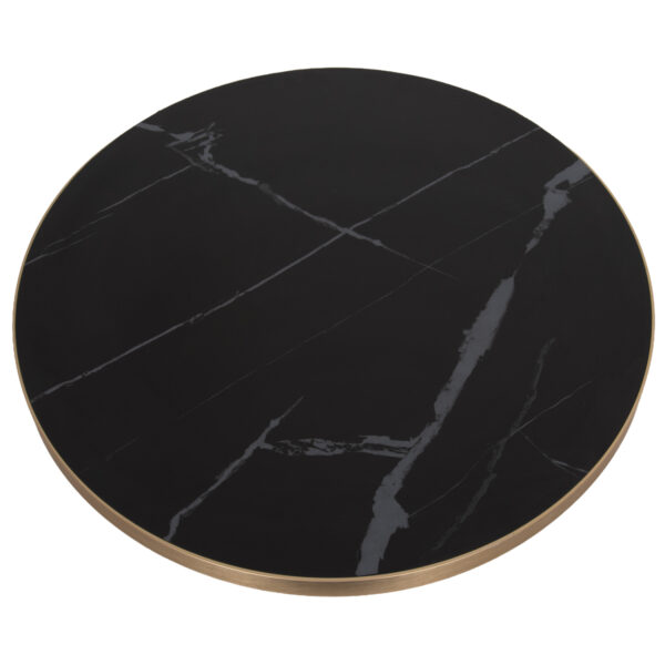 ΕΠΙΦΑΝΕΙΑ ΤΡΑΠΕΖΙΟΥ SINTERED STONE HM6653.13 ΜΕ ΠΛΑΙΣΙΟ ALU ΧΡΥΣΟ Φ70εκ. - Image 3