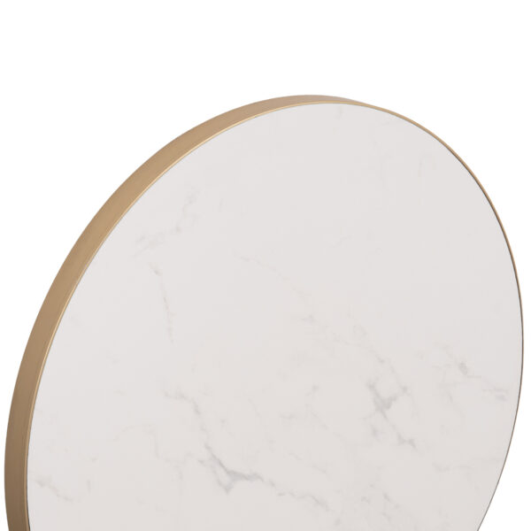 ΕΠΙΦΑΝΕΙΑ ΤΡΑΠΕΖΙΟΥ SINTERED STONE HM6653.12 ΜΕ ΠΛΑΙΣΙΟ ALU ΧΡΥΣΟ Φ70εκ. - Image 4
