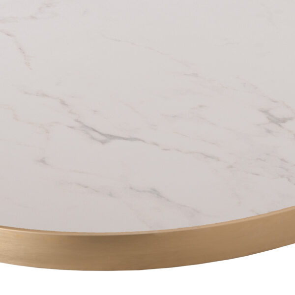 ΕΠΙΦΑΝΕΙΑ ΤΡΑΠΕΖΙΟΥ SINTERED STONE HM6652.12 ΜΕ ΠΛΑΙΣΙΟ ALU ΧΡΥΣΟ Φ60εκ. - Image 6