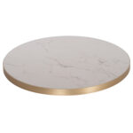 ΕΠΙΦΑΝΕΙΑ ΤΡΑΠΕΖΙΟΥ SINTERED STONE HM6652.12 ΜΕ ΠΛΑΙΣΙΟ ALU ΧΡΥΣΟ Φ60εκ.