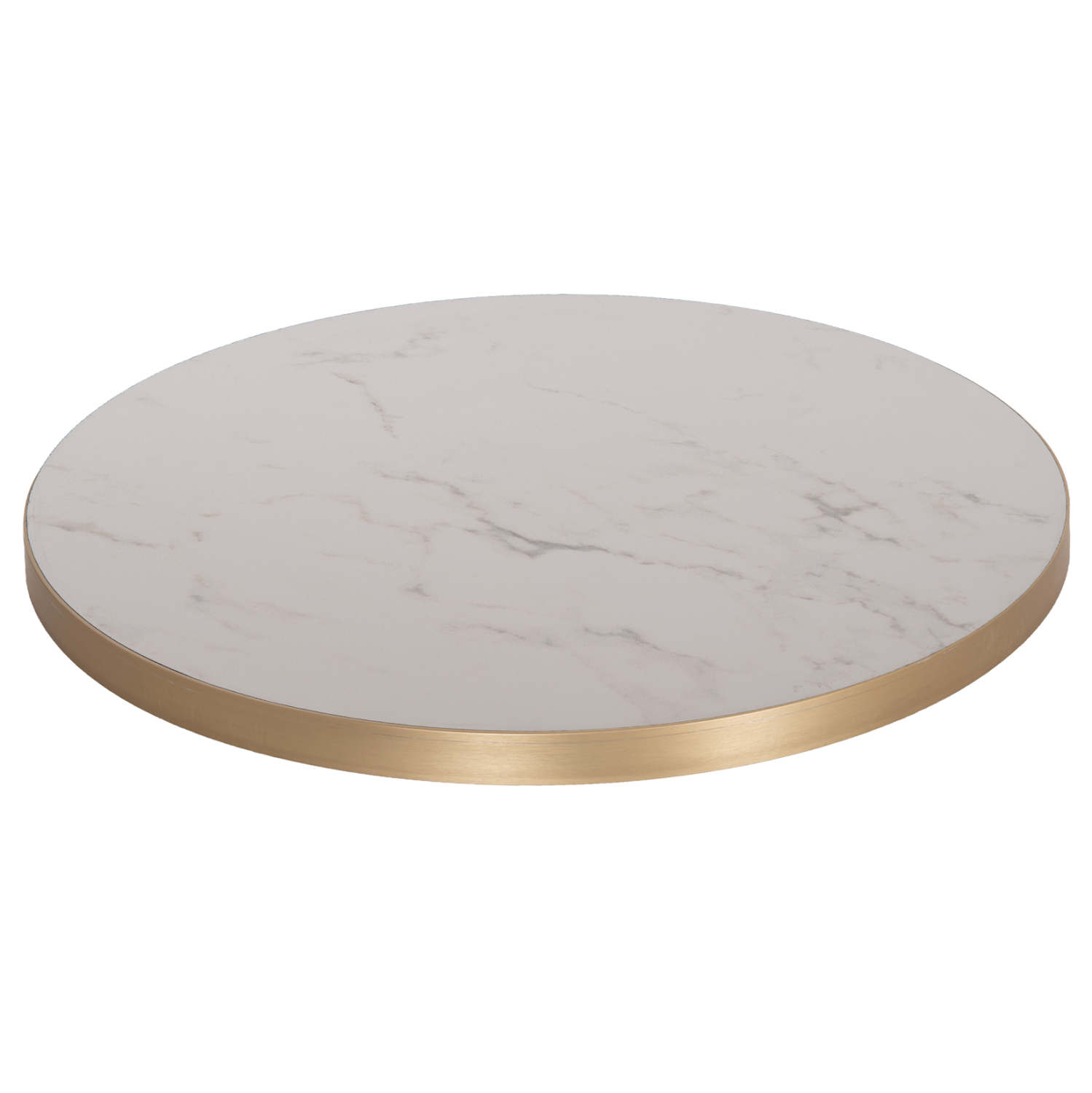 HM6652.12 ΕΠΙΦΑΝΕΙΑ ΤΡΑΠΕΖΙΟΥ SINTERED STONE HM6652.12 ΜΕ ΠΛΑΙΣΙΟ ALU ΧΡΥΣΟ Φ60εκ. - Image 1