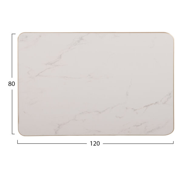 ΕΠΙΦΑΝΕΙΑ ΤΡΑΠΕΖΙΟΥ SINTERED STONE ΟΡΘΟΓΩΝΙΑ HM6656.12 ΠΛΑΙΣΙΟ ALU ΧΡΥΣΟ 120x80εκ. - Image 2