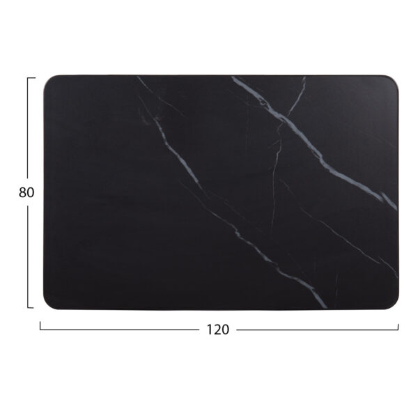 ΕΠΙΦΑΝΕΙΑ ΤΡΑΠΕΖΙΟΥ SINTERED STONE ΟΡΘΟΓΩΝΙΑ HM6656.03 ΠΛΑΙΣΙΟ ALU ΜΑΥΡΟ 120x80εκ. - Image 2
