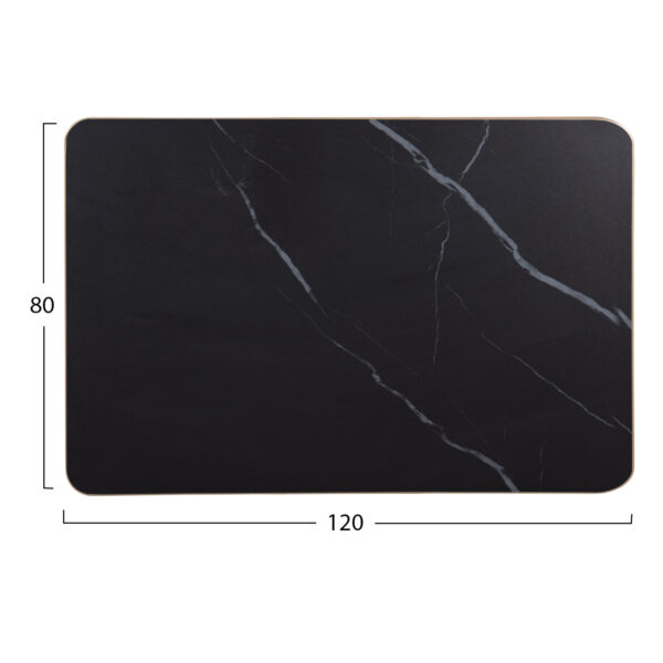 ΕΠΙΦΑΝΕΙΑ ΤΡΑΠΕΖΙΟΥ SINTERED STONE ΟΡΘΟΓΩΝΙΑ HM6656.13 ΠΛΑΙΣΙΟ ALU ΧΡΥΣΟ 120x80εκ. - Image 2