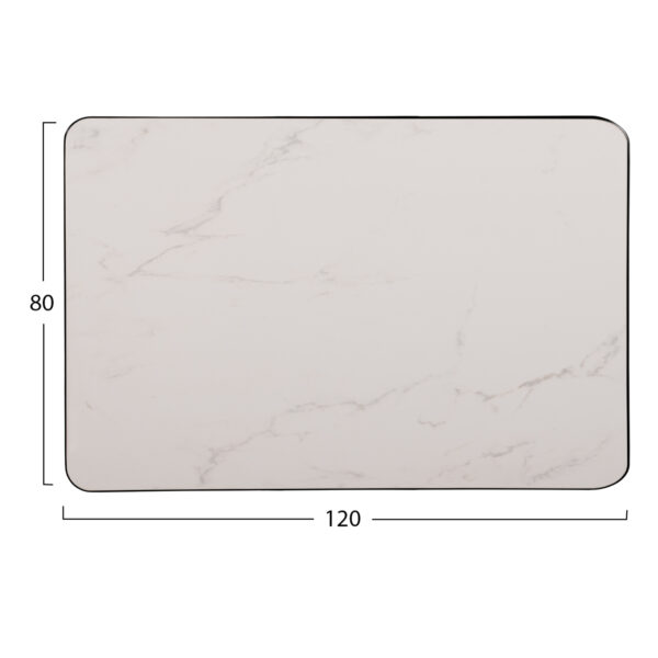 ΕΠΙΦΑΝΕΙΑ ΤΡΑΠΕΖΙΟΥ SINTERED STONE ΟΡΘΟΓΩΝΙΑ HM6656.02 ΠΛΑΙΣΙΟ ALU ΜΑΥΡΟ 120x80εκ. - Image 2