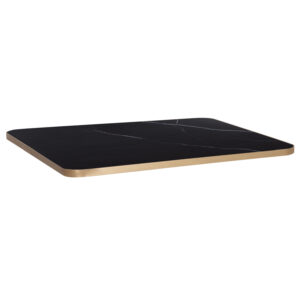 ΕΠΙΦΑΝΕΙΑ ΤΡΑΠΕΖΙΟΥ SINTERED STONE ΟΡΘΟΓΩΝΙΑ HM6656.13 ΠΛΑΙΣΙΟ ALU ΧΡΥΣΟ 120x80εκ.