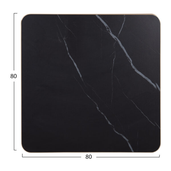 ΕΠΙΦΑΝΕΙΑ ΤΡΑΠΕΖΙΟΥ SINTERED STONE ΤΕΤΡΑΓΩΝΗ HM6655.13 ΠΛΑΙΣΙΟ ALU ΧΡΥΣΟ 80x80εκ. - Image 2