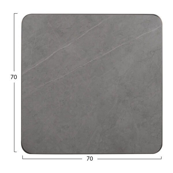 ΕΠΙΦΑΝΕΙΑ ΤΡΑΠΕΖΙΟΥ SINTERED STONE ΤΕΤΡΑΓΩΝΗ HM6654.05 ΠΛΑΙΣΙΟ ALU ΓΚΡΙ 70x70εκ. - Image 2