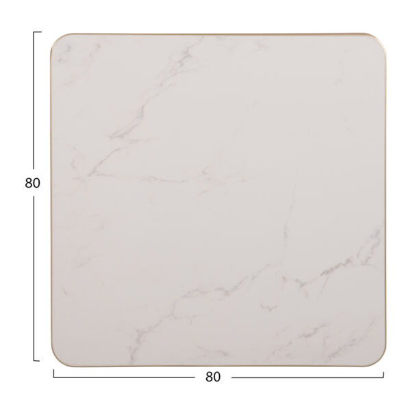ΕΠΙΦΑΝΕΙΑ ΤΡΑΠΕΖΙΟΥ SINTERED STONE ΤΕΤΡΑΓΩΝΗ HM6655.12 ΠΛΑΙΣΙΟ ALU ΧΡΥΣΟ 80x80εκ. - Image 2