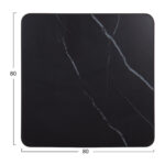 ΕΠΙΦΑΝΕΙΑ ΤΡΑΠΕΖΙΟΥ SINTERED STONE ΤΕΤΡΑΓΩΝΗ HM6655.03 ΠΛΑΙΣΙΟ ALU ΜΑΥΡΟ 80x80εκ. - Image 2