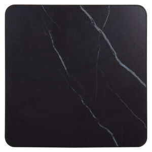 ΕΠΙΦΑΝΕΙΑ ΤΡΑΠΕΖΙΟΥ SINTERED STONE ΤΕΤΡΑΓΩΝΗ HM6655.03 ΠΛΑΙΣΙΟ ALU ΜΑΥΡΟ 80x80εκ.