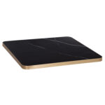 ΕΠΙΦΑΝΕΙΑ ΤΡΑΠΕΖΙΟΥ SINTERED STONE ΤΕΤΡΑΓΩΝΗ HM6654.13 ΠΛΑΙΣΙΟ ALU ΧΡΥΣΟ 70x70εκ.
