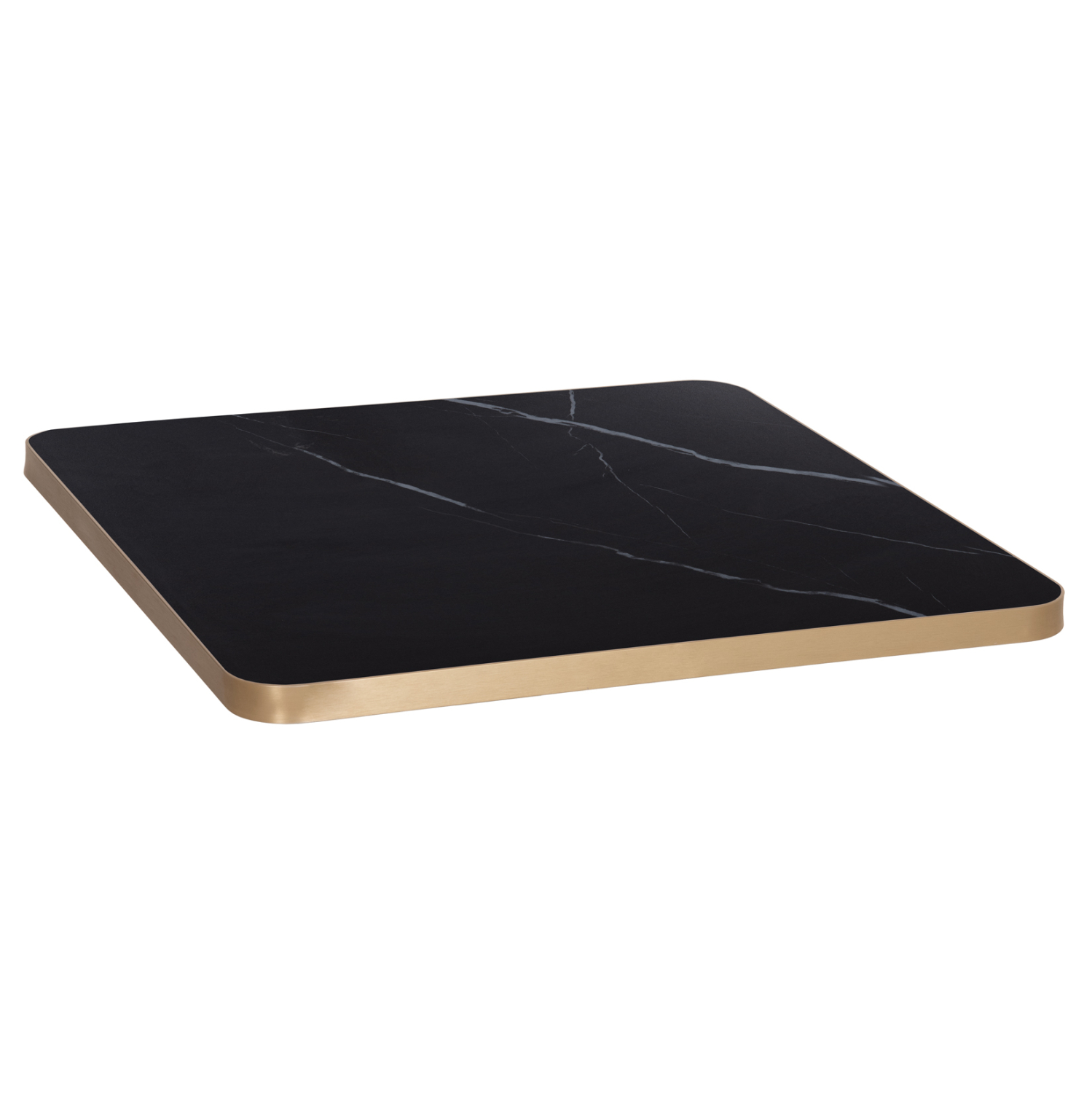 HM6654.13 ΕΠΙΦΑΝΕΙΑ ΤΡΑΠΕΖΙΟΥ SINTERED STONE ΤΕΤΡΑΓΩΝΗ HM6654.13 ΠΛΑΙΣΙΟ ALU ΧΡΥΣΟ 70x70εκ. - Image 1