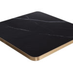 ΕΠΙΦΑΝΕΙΑ ΤΡΑΠΕΖΙΟΥ SINTERED STONE ΤΕΤΡΑΓΩΝΗ HM6654.13 ΠΛΑΙΣΙΟ ALU ΧΡΥΣΟ 70x70εκ. - Image 3