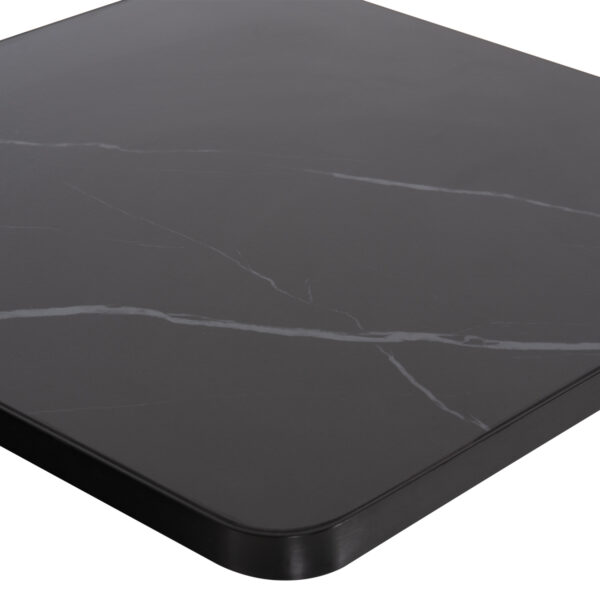 ΕΠΙΦΑΝΕΙΑ ΤΡΑΠΕΖΙΟΥ SINTERED STONE ΤΕΤΡΑΓΩΝΗ HM6655.03 ΠΛΑΙΣΙΟ ALU ΜΑΥΡΟ 80x80εκ. - Image 4