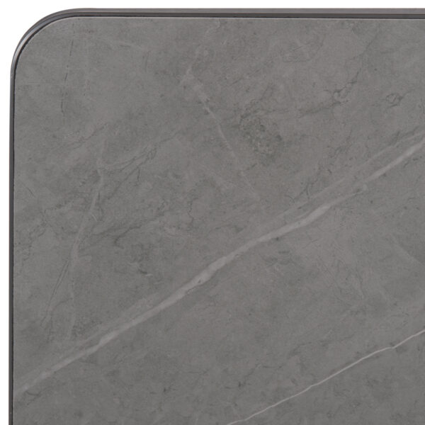 ΕΠΙΦΑΝΕΙΑ ΤΡΑΠΕΖΙΟΥ SINTERED STONE ΤΕΤΡΑΓΩΝΗ HM6654.05 ΠΛΑΙΣΙΟ ALU ΓΚΡΙ 70x70εκ. - Image 5