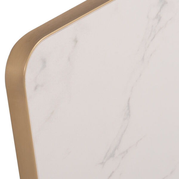 ΕΠΙΦΑΝΕΙΑ ΤΡΑΠΕΖΙΟΥ SINTERED STONE ΤΕΤΡΑΓΩΝΗ HM6655.12 ΠΛΑΙΣΙΟ ALU ΧΡΥΣΟ 80x80εκ. - Image 5