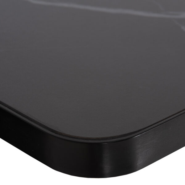 ΕΠΙΦΑΝΕΙΑ ΤΡΑΠΕΖΙΟΥ SINTERED STONE ΤΕΤΡΑΓΩΝΗ HM6655.03 ΠΛΑΙΣΙΟ ALU ΜΑΥΡΟ 80x80εκ. - Image 5