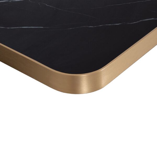 ΕΠΙΦΑΝΕΙΑ ΤΡΑΠΕΖΙΟΥ SINTERED STONE ΤΕΤΡΑΓΩΝΗ HM6654.13 ΠΛΑΙΣΙΟ ALU ΧΡΥΣΟ 70x70εκ. - Image 5