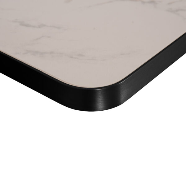 ΕΠΙΦΑΝΕΙΑ ΤΡΑΠΕΖΙΟΥ SINTERED STONE ΤΕΤΡΑΓΩΝΗ HM6654.02 ΠΛΑΙΣΙΟ ALU ΜΑΥΡΟ 70x70εκ. - Image 5