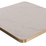 ΕΠΙΦΑΝΕΙΑ ΤΡΑΠΕΖΙΟΥ SINTERED STONE ΤΕΤΡΑΓΩΝΗ HM6655.12 ΠΛΑΙΣΙΟ ALU ΧΡΥΣΟ 80x80εκ. - Image 6