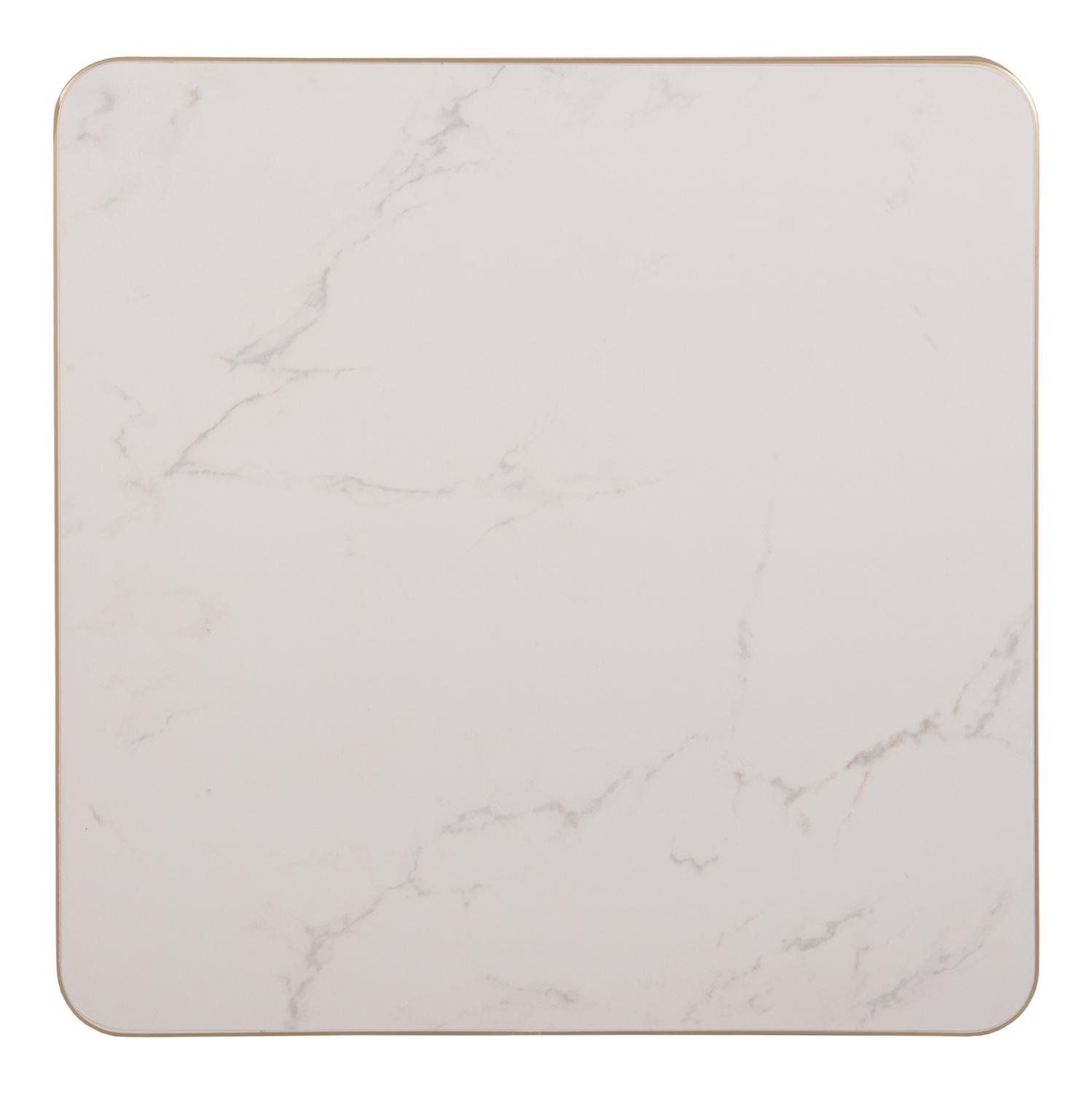 HM6654.12 ΕΠΙΦΑΝΕΙΑ ΤΡΑΠΕΖΙΟΥ SINTERED STONE ΤΕΤΡΑΓΩΝΗ HM6654.12 ΠΛΑΙΣΙΟ ALU ΧΡΥΣΟ 70x70εκ. - Image 1
