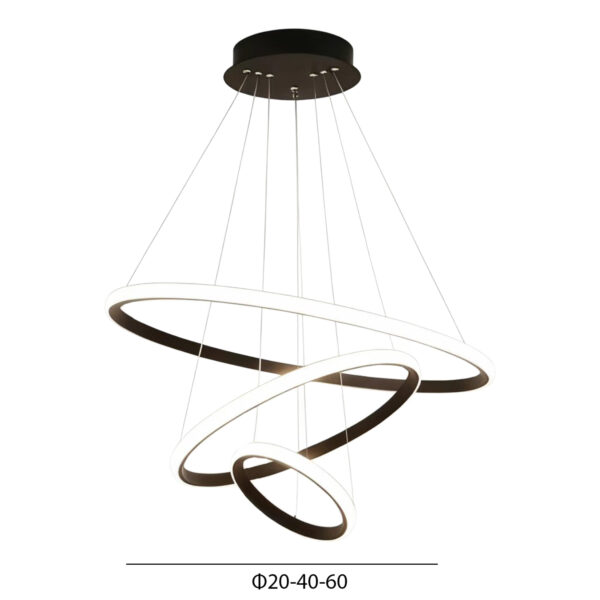 ΦΩΤΙΣΤΙΚΟ ΟΡΟΦΗΣ LED ΚΡΕΜΑΣΤΟ ΣΕΙΡΑ AERIAL HM4882.01 ΜΑΥΡΟ Φ60εκ. - Image 2