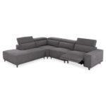 ΚΑΝΑΠΕΣ ΑΡΙΣΤΕΡΗ ΓΩΝΙΑ 5Θ ΜΕ RECLINE LUNARIS HM3316.01L ΓΚΡΙ ΥΦΑΣΜΑ 307x267x94Yεκ