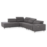 ΚΑΝΑΠΕΣ ΑΡΙΣΤΕΡΗ ΓΩΝΙΑ 5Θ ΜΕ RECLINE LUNARIS HM3316.01L ΓΚΡΙ ΥΦΑΣΜΑ 307x267x94Yεκ - Image 3