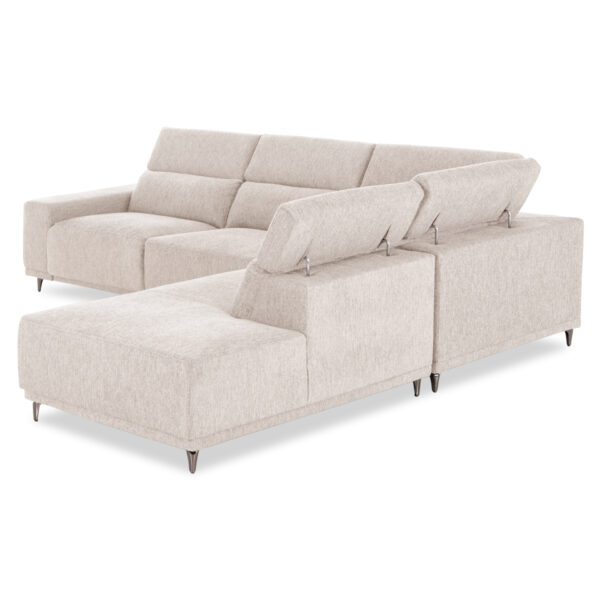 ΚΑΝΑΠΕΣ ΑΡΙΣΤΕΡΗ ΓΩΝΙΑ 5Θ ΜΕ RECLINE LUNARIS HM3316.02L ΕΚΡΟΥ ΥΦΑΣΜΑ 307x267x94Yεκ - Image 5