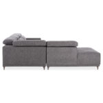 ΚΑΝΑΠΕΣ ΑΡΙΣΤΕΡΗ ΓΩΝΙΑ 5Θ ΜΕ RECLINE LUNARIS HM3316.01L ΓΚΡΙ ΥΦΑΣΜΑ 307x267x94Yεκ - Image 6