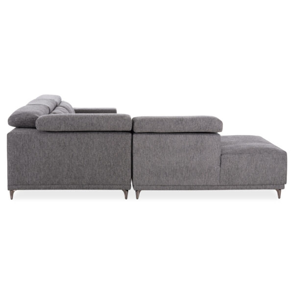 ΚΑΝΑΠΕΣ ΑΡΙΣΤΕΡΗ ΓΩΝΙΑ 5Θ ΜΕ RECLINE LUNARIS HM3316.01L ΓΚΡΙ ΥΦΑΣΜΑ 307x267x94Yεκ - Image 6