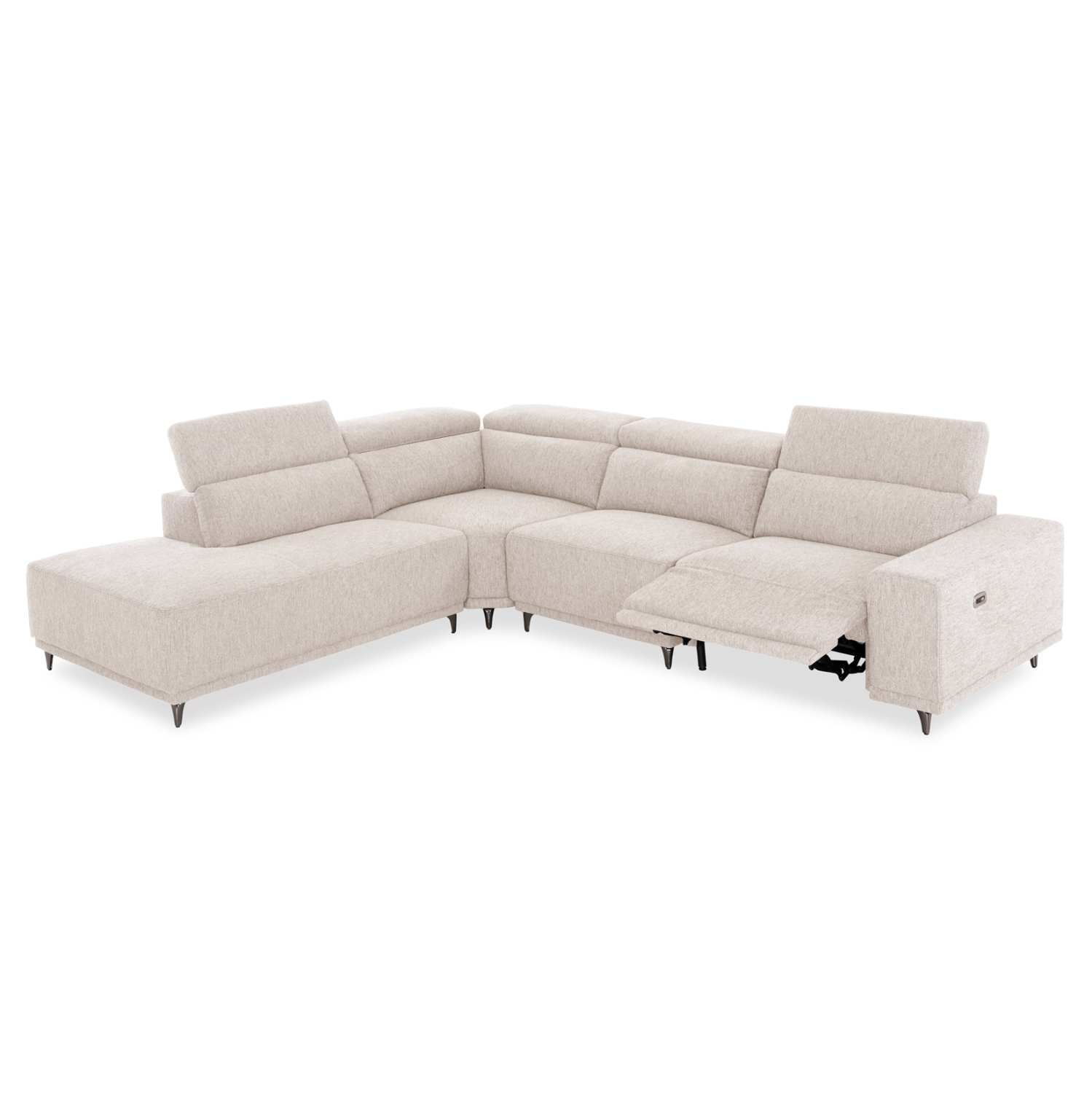 HM3316.02L ΚΑΝΑΠΕΣ ΑΡΙΣΤΕΡΗ ΓΩΝΙΑ 5Θ ΜΕ RECLINE LUNARIS HM3316.02L ΕΚΡΟΥ ΥΦΑΣΜΑ 307x267x94Yεκ - Image 1