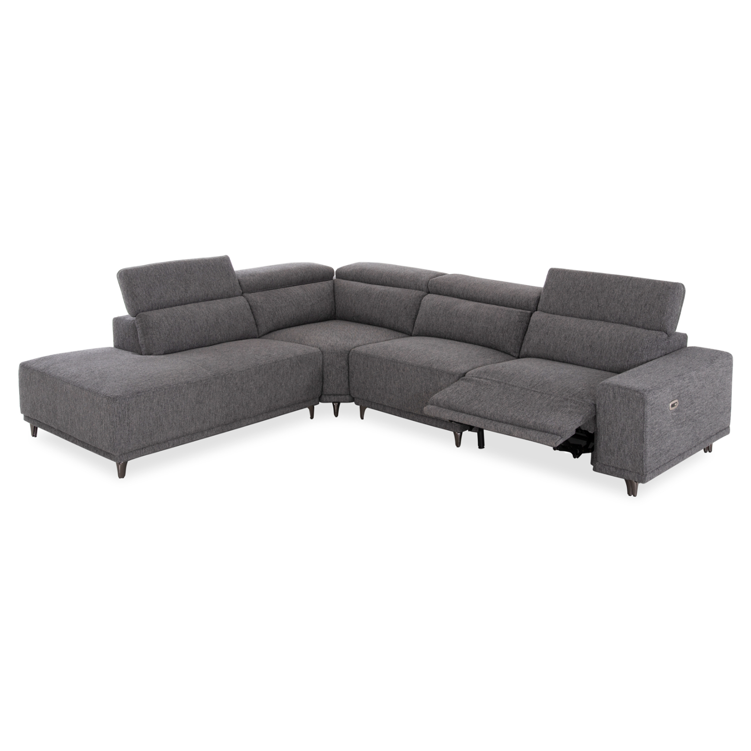 HM3316.01L ΚΑΝΑΠΕΣ ΑΡΙΣΤΕΡΗ ΓΩΝΙΑ 5Θ ΜΕ RECLINE LUNARIS HM3316.01L ΓΚΡΙ ΥΦΑΣΜΑ 307x267x94Yεκ - Image 1