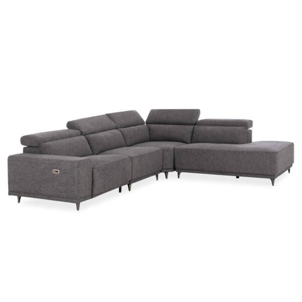 ΚΑΝΑΠΕΣ ΔΕΞΙΑ ΓΩΝΙΑ 5Θ ΜΕ RECLINE LUNARIS HM3316.01R ΓΚΡΙ ΥΦΑΣΜΑ 307x267x94Yεκ - Image 3
