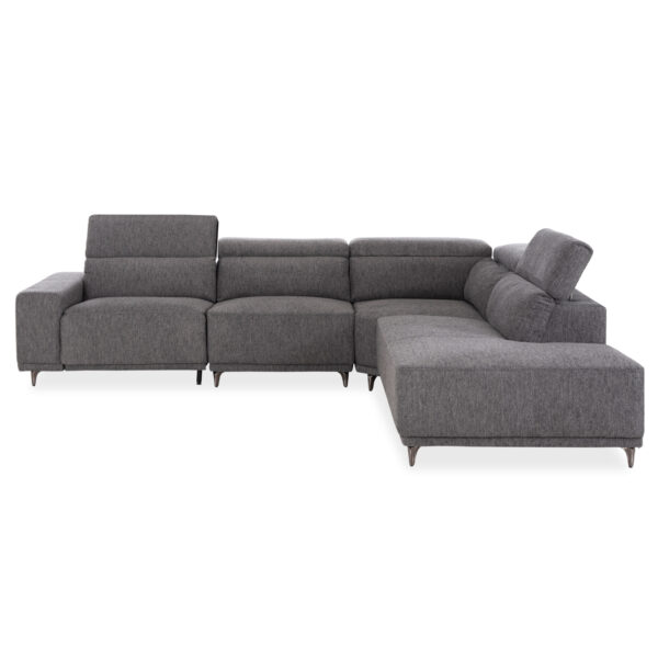 ΚΑΝΑΠΕΣ ΔΕΞΙΑ ΓΩΝΙΑ 5Θ ΜΕ RECLINE LUNARIS HM3316.01R ΓΚΡΙ ΥΦΑΣΜΑ 307x267x94Yεκ - Image 4