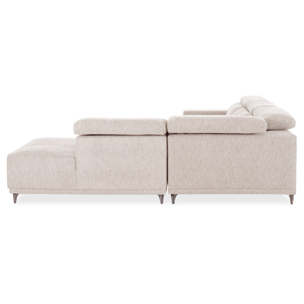 ΚΑΝΑΠΕΣ ΔΕΞΙΑ ΓΩΝΙΑ 5Θ ΜΕ RECLINE LUNARIS HM3316.02R ΕΚΡΟΥ ΥΦΑΣΜΑ 307x267x94Yεκ - Image 6