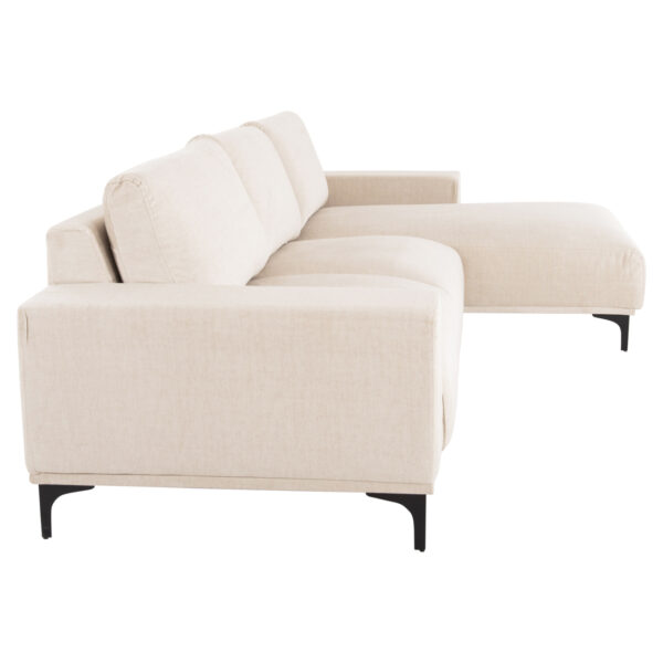 ΚΑΝΑΠΕΣ ΓΩΝΙΑ (ΔΕΞΙΑ) NOA HM3278.01R ΕΚΡΟΥ ΥΦΑΣΜΑ 288x90-157x67-80Υεκ. - Image 4