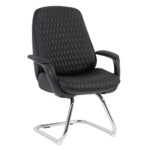 ΚΑΡΕΚΛΑ ΕΠΙΣΚΕΠΤΗ VELUM-s HM1235.01 ΜΑΥΡO PU--ΒΑΣΗ ΧΡΩΜΙΟΥ 71x60x100Υεκ.
