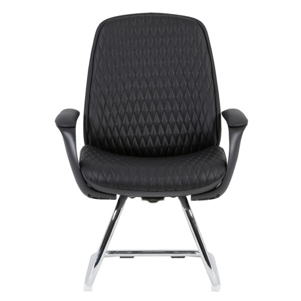 ΚΑΡΕΚΛΑ ΕΠΙΣΚΕΠΤΗ VELUM-s HM1235.01 ΜΑΥΡO PU--ΒΑΣΗ ΧΡΩΜΙΟΥ 71x60x100Υεκ. - Image 3