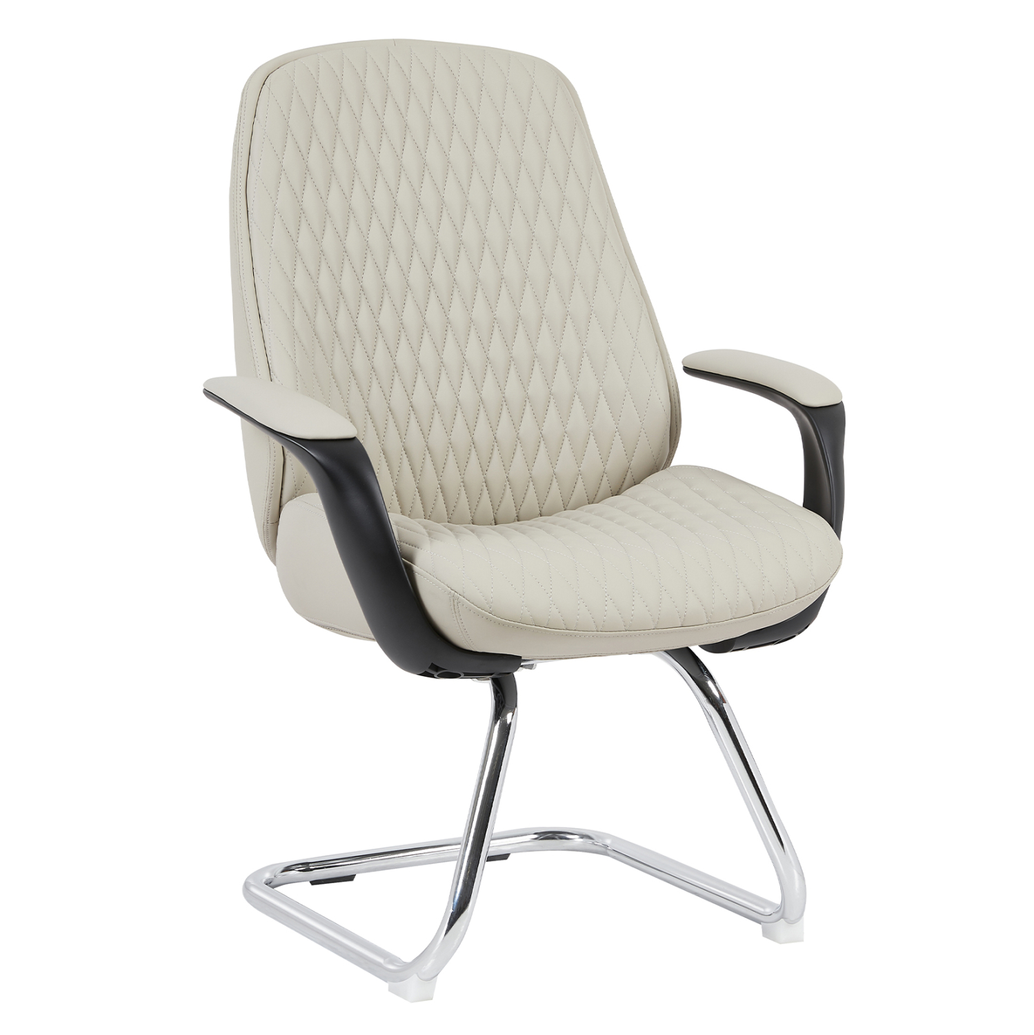 HM1235.02 ΚΑΡΕΚΛΑ ΕΠΙΣΚΕΠΤΗ VELUM-s HM1235.02 ΜΠΕΖ PU--ΒΑΣΗ ΧΡΩΜΙΟΥ 71x60x100Υεκ. - Image 1